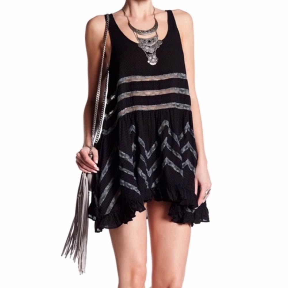 Free People Trapeze Voile Lace Dress - Size XS